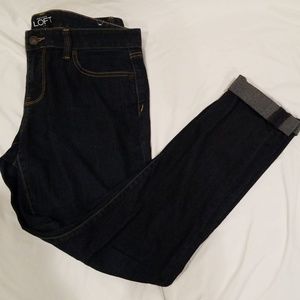Loft modern skinny dark jeans
